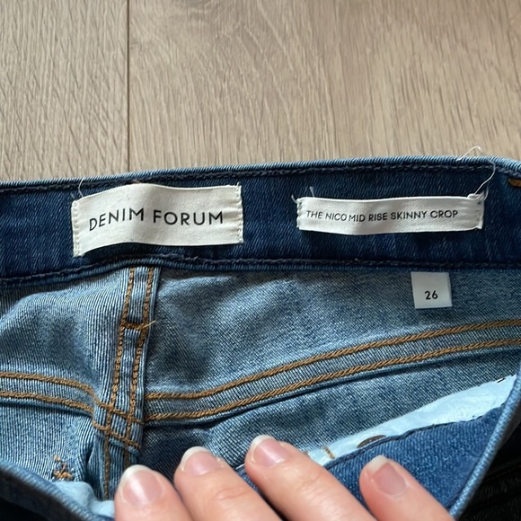 Aritzia Denim Forum Nico Mod Rise Skinny Crop Jeans - Picture 6 of 8